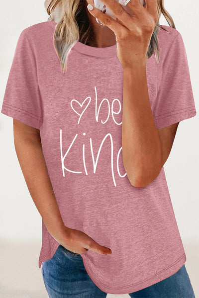 Antonella® | Casual O-neck T-shirts with letter print