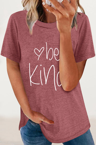 Antonella® | Casual O-neck T-shirts with letter print