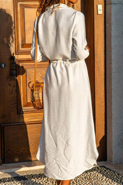 Barbara® | Casual, simple shirt dresses with a fixed buckle and turn-down collar