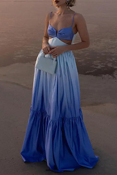 Odalis® | Sexy sling dresses with gradient pleat and V-neck