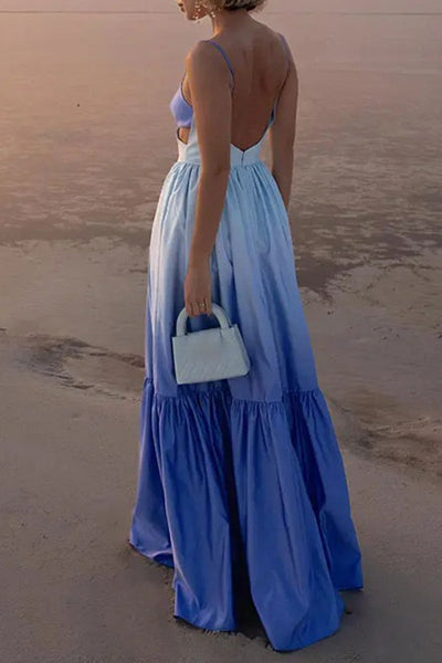 Odalis® | Sexy sling dresses with gradient pleat and V-neck