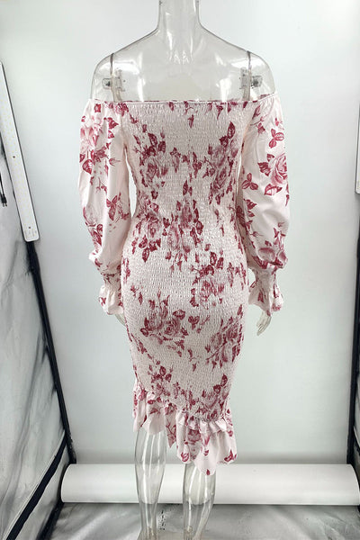 Yara® | Sexy floral patchwork dresses with off-the-shoulder wrap skirt