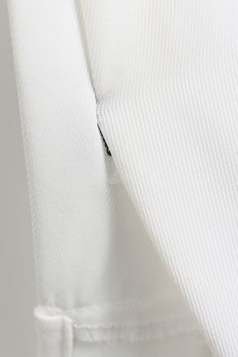 Salomé® | Casual simple solid color sleeveless dresses with slit and O-neck