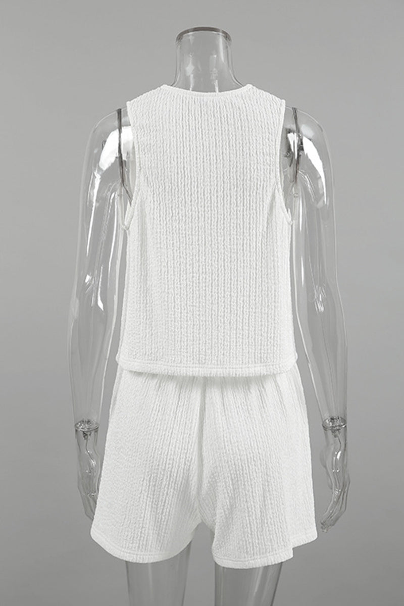 Sol® | Casual simplicity, solid color, V-neck, sleeveless, two-piece
