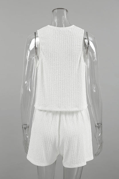Sol® | Casual simplicity, solid color, V-neck, sleeveless, two-piece