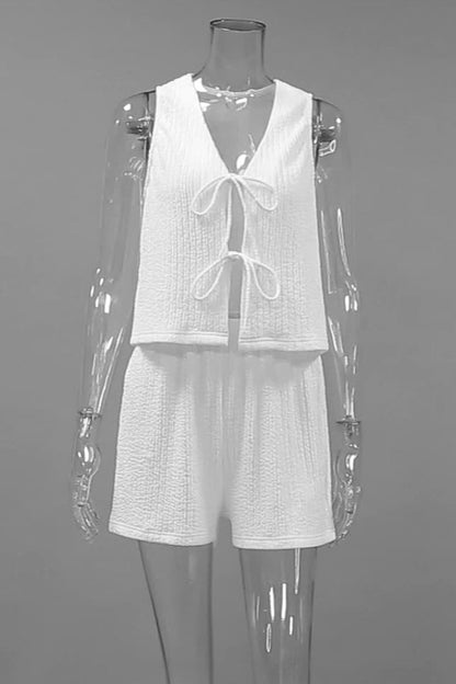 Sol® | Casual simplicity, solid color, V-neck, sleeveless, two-piece