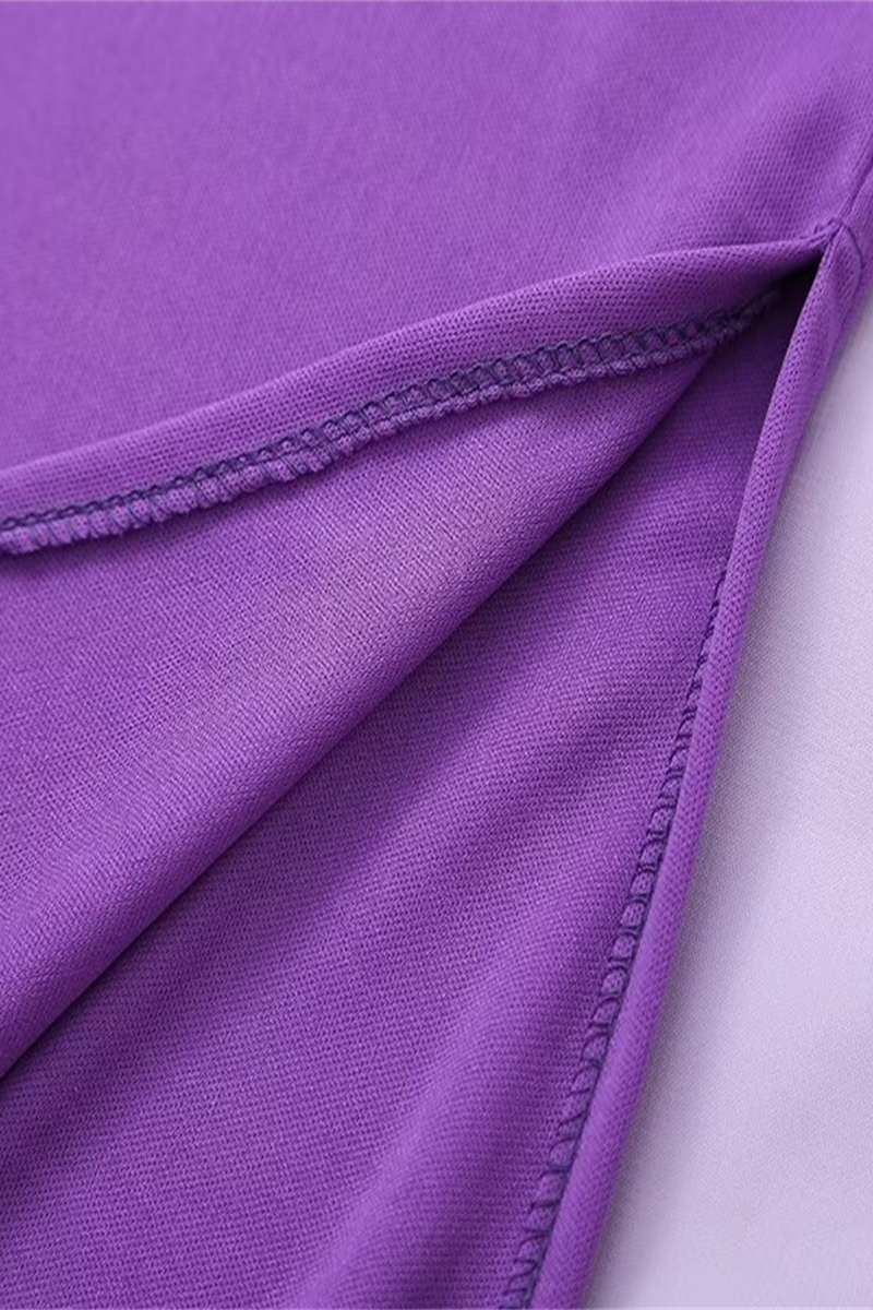 Pamela® | Sexy plain patchwork contrast dresses with slanted shoulders
