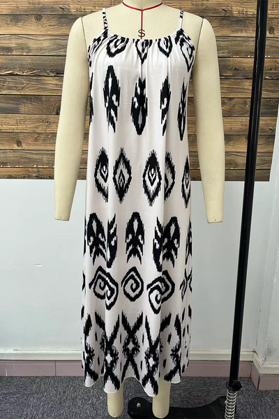 Marta® | Casual street dresses with geometric print and scoop neck