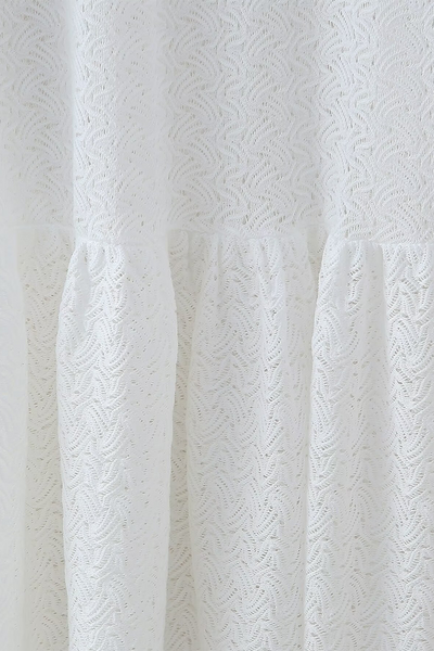 Matilde® | Sexy solid color embroidered hollow out scoop neck one-step skirt dresses