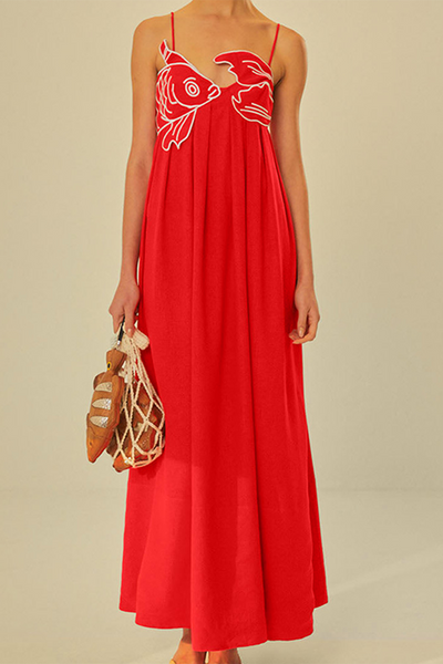 Vanessa® | Sexy Animal Patchwork Backless Irregular Sling Dresses
