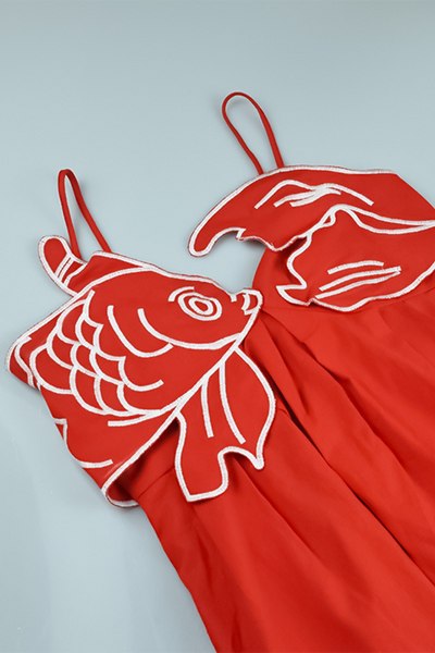 Vanessa® | Sexy Animal Patchwork Backless Irregular Sling Dresses