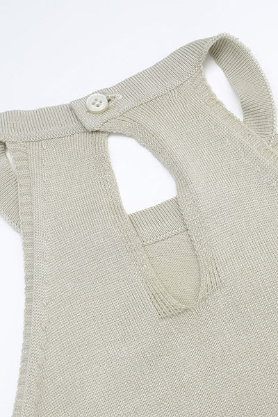 Jade® | Sexy solid color sleeveless halter neck knit dresses with slit