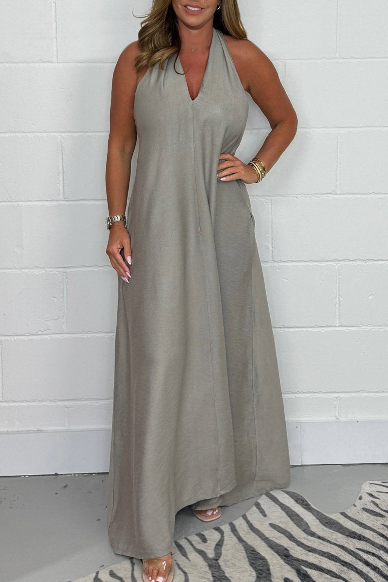 Carolina® | Daily Elegant Solid Color Sleeveless V-Neck Distressed Dresses (6 Colors)