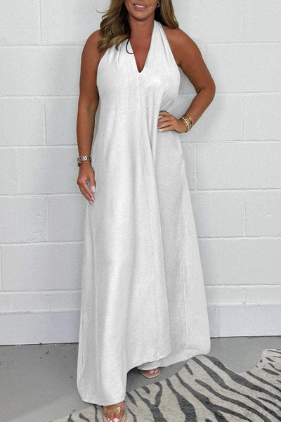 Carolina® | Daily Elegant Solid Color Sleeveless V-Neck Distressed Dresses (6 Colors)