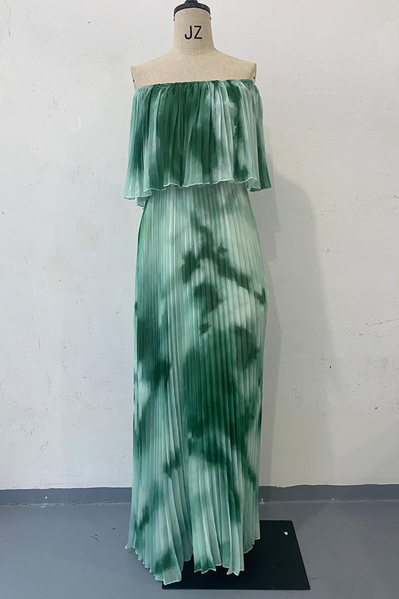 Carmen® | Elegant off-the-shoulder pleated dresses with gradient print