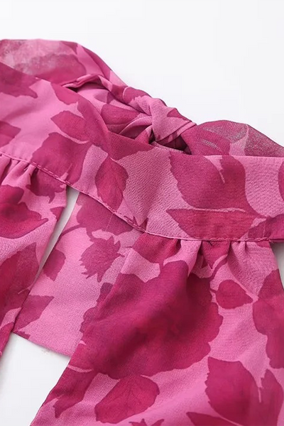 Camila® | Sexy Celebrity Dresses Floral Print Backless Halter Neck One Tier Skirt