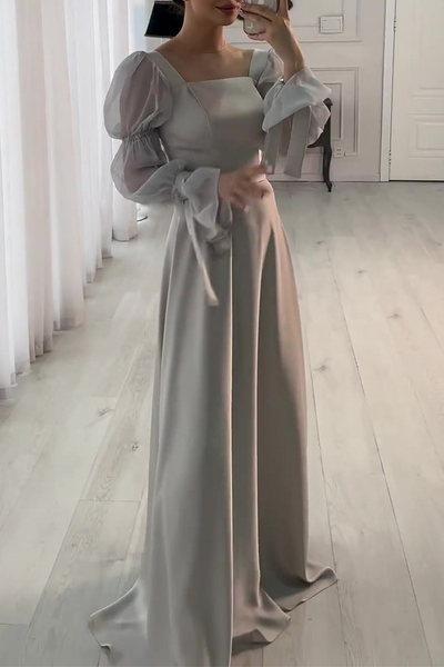 Ivy® | Elegant solid color evening dresses with lace-up and square neckline of celebrities