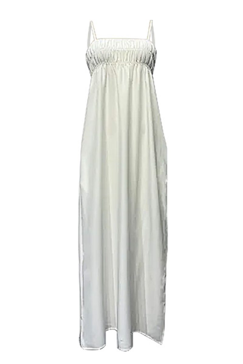 Charlotte® | Casual solid color square neck sling dresses for vacation