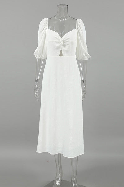 Hannah® | Elegant solid color A-line off-the-shoulder dresses with ruffles