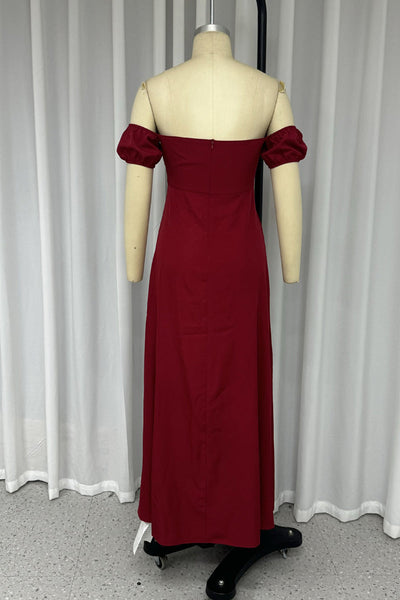 Angeline's® | Sexy off-the-shoulder A-line dresses with drawstring and slit