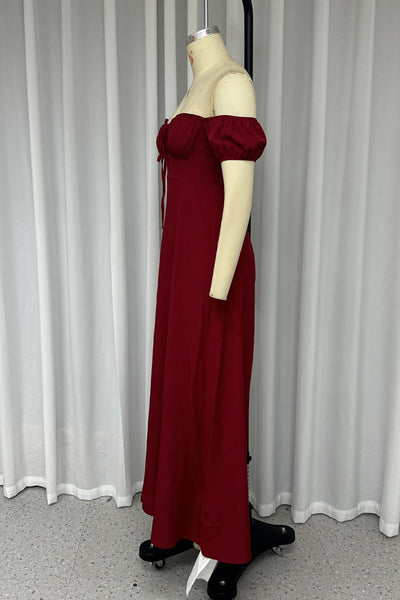 Angeline's® | Sexy off-the-shoulder A-line dresses with drawstring and slit