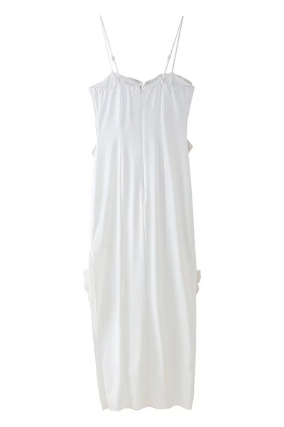 Daphne® | Sexy Solid Color Patchwork Ruffle V Neck Sling Dresses