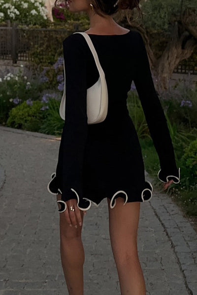 Sabrina® | Casual Daily Long Sleeve Thread Selvedge O-Neck Dresses (3 Colors)