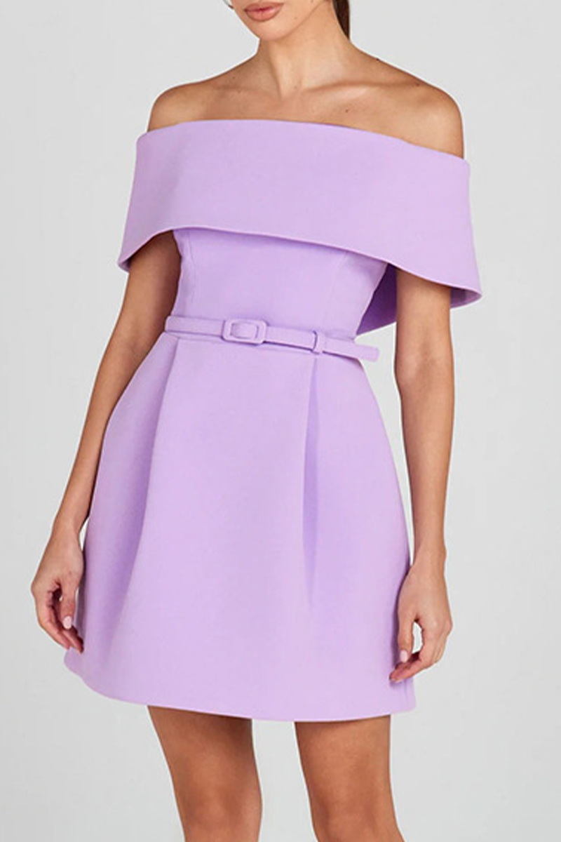 Fabiola® | Sexy Solid Color Off Shoulder A-Line Lace Up Dresses with Pocket (3 Colors)