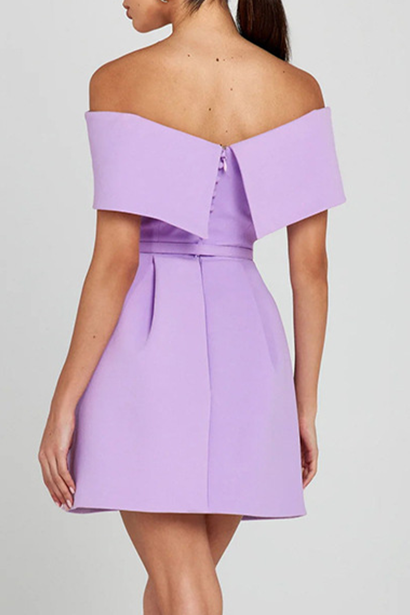 Fabiola® | Sexy Solid Color Off Shoulder A-Line Lace Up Dresses with Pocket (3 Colors)
