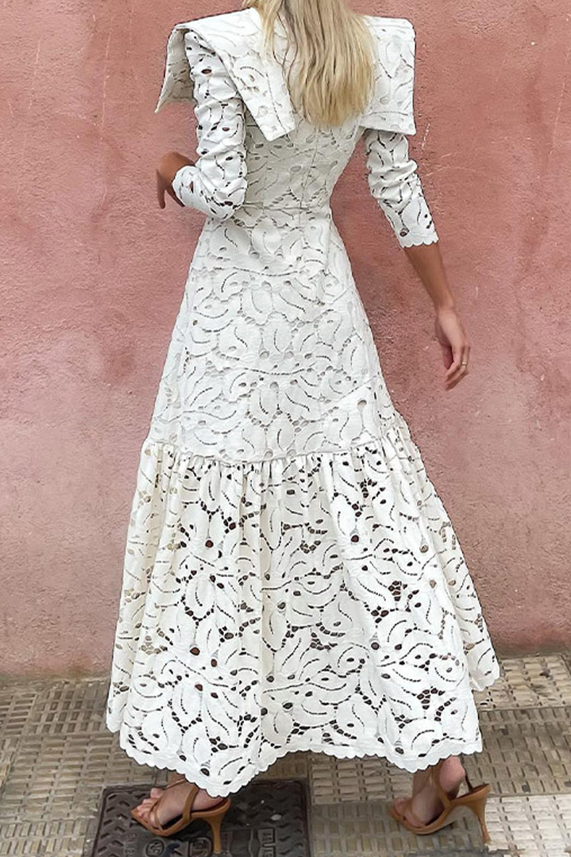 Ruth® | Elegant lace patchwork dresses with half turtleneck and waist skirt