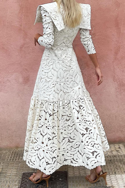 Ruth® | Elegant lace patchwork dresses with half turtleneck and waist skirt