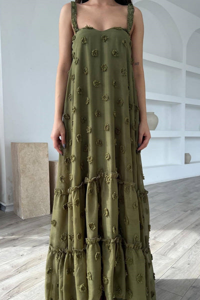 Francisca® | Casual backless long dresses with spaghetti straps