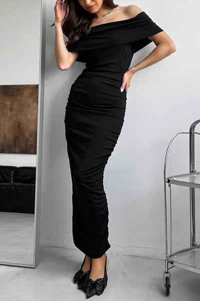 Fabiola® | Sexy off shoulder ruffle one tier skirt dresses