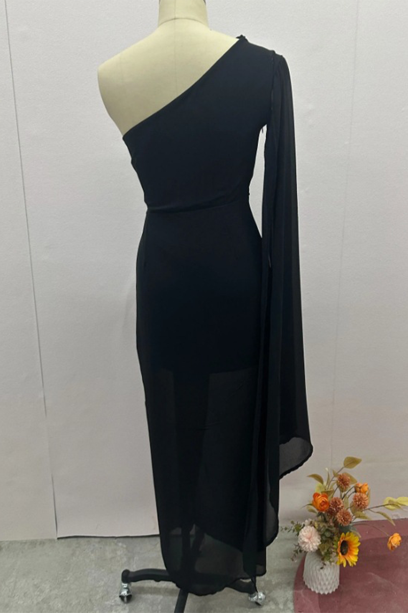 Eugenia® | Sexy Party Ruched Irregular Slanted Shoulder Irregular Dresses (5 Colors)