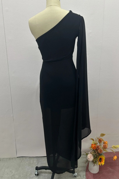 Eugenia® | Sexy Party Ruched Irregular Slanted Shoulder Irregular Dresses (5 Colors)
