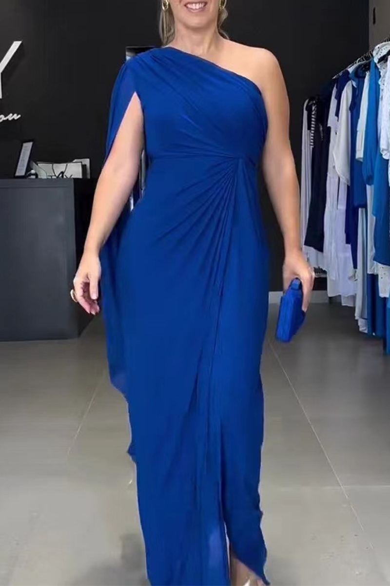 Eugenia® | Sexy Party Ruched Irregular Slanted Shoulder Irregular Dresses (5 Colors)