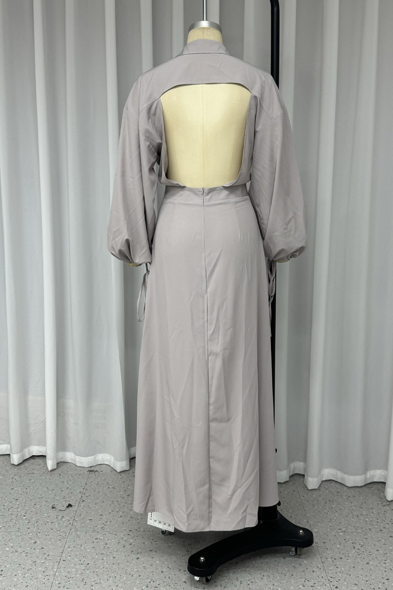 Carmen® | Sexy street dresses with backless slit, V-neck and one-tier skirt