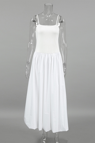 Norma® | Casual ruched sling dresses with square neckline
