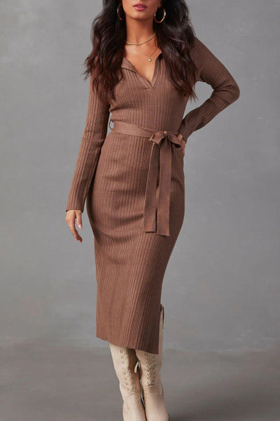 Kimberly® | Casual Wrap Skirt Dresses in Patchwork Slit Strap Design (3 Colors)