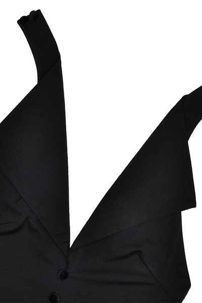 Juliana® | Sexy Dresses with Buckle Backless Turn-Down Collar Single Tier Skirt (3 Colors)