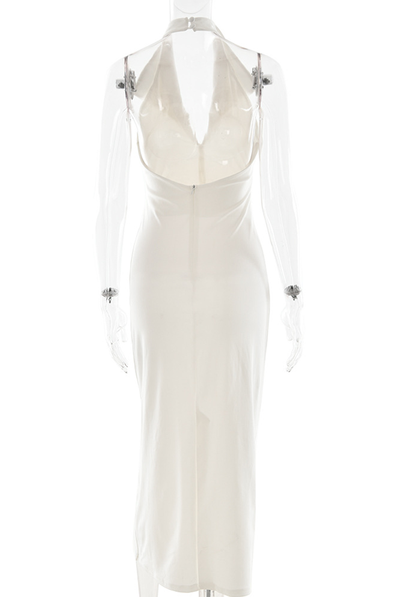 Juliana® | Sexy Dresses with Buckle Backless Turn-Down Collar Single Tier Skirt (3 Colors)