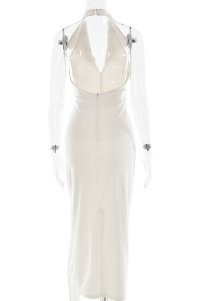 Juliana® | Sexy Dresses with Buckle Backless Turn-Down Collar Single Tier Skirt (3 Colors)