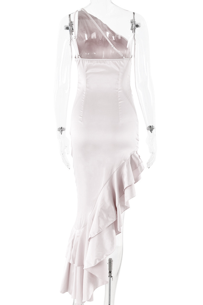 Josefina® | Sexy ruffle irregular slanted shoulder irregular dresses