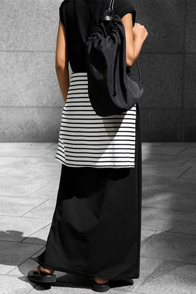 Jenny® | Casual street vest dresses with pockets and O-neck