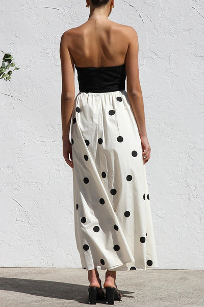 Gilda® | Sexy polka dot contrast strapless holiday dresses