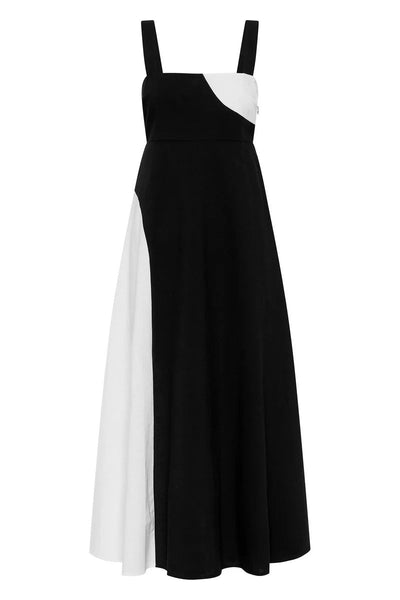 Fiorella® | Casual Holiday Patchwork Contrast Sling Square Neck Dresses