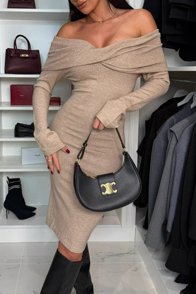 Elvia® | Sexy Ruched Off Shoulder Wrap Skirt Dresses (4 Colors)