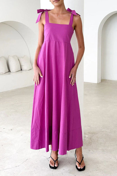 Elisa® | Casual Daily Lace-up Sling Square Neck Dresses (3 Colors)
