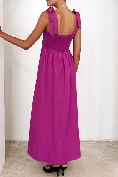 Elisa® | Casual Daily Lace-up Sling Square Neck Dresses (3 Colors)