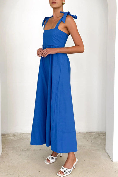 Elisa® | Casual Daily Lace-up Sling Square Neck Dresses (3 Colors)